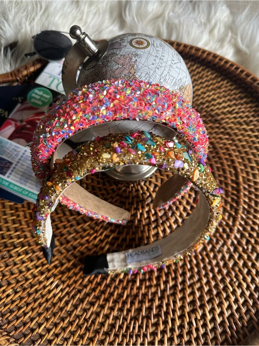 Headbands for Hope Beaded Sequin Glitter Multicolor Headband Set